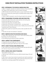 ZTech Freightliner Cascadia King Pin Set with Bushing P6073300019KZ P6073300119KZ