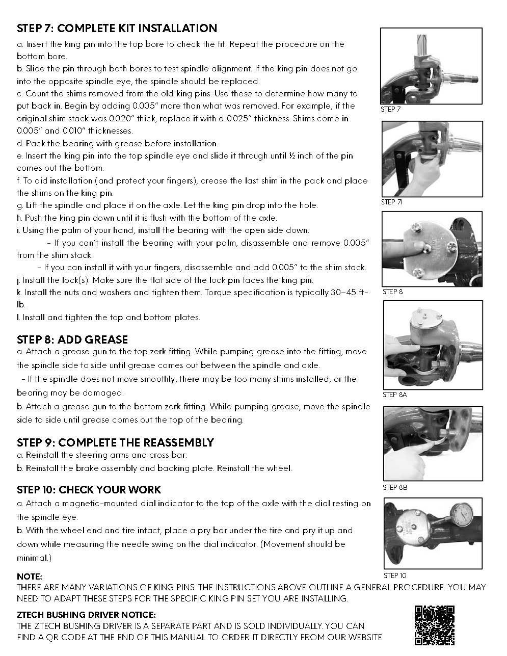 Buy ZTech Freightliner Cascadia King Pin Set with Bushing P6073300019KZ P6073300119KZ Online in USA at Best Price - Zorka Impex