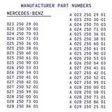 SACHS Clutch Kit Manufacturer Part Numbers 0232502901 0232503001 0242507003 0242507103 0252503601 0252503801 0252506001 0252506101 0252509003 0262505303 0262505403 0272504101 0272504201 0272505201 0272509901 0282500001