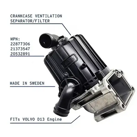 Original Volvo Oil Separator 22877306 21373547 / Volvo Crankcase Ventilation - Buy  Volvo Engine Parts Online in USA at Best Price